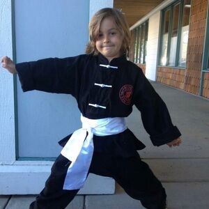 Toddler authentic size 4 to 6 Black and White Kids Martial Arts Costume